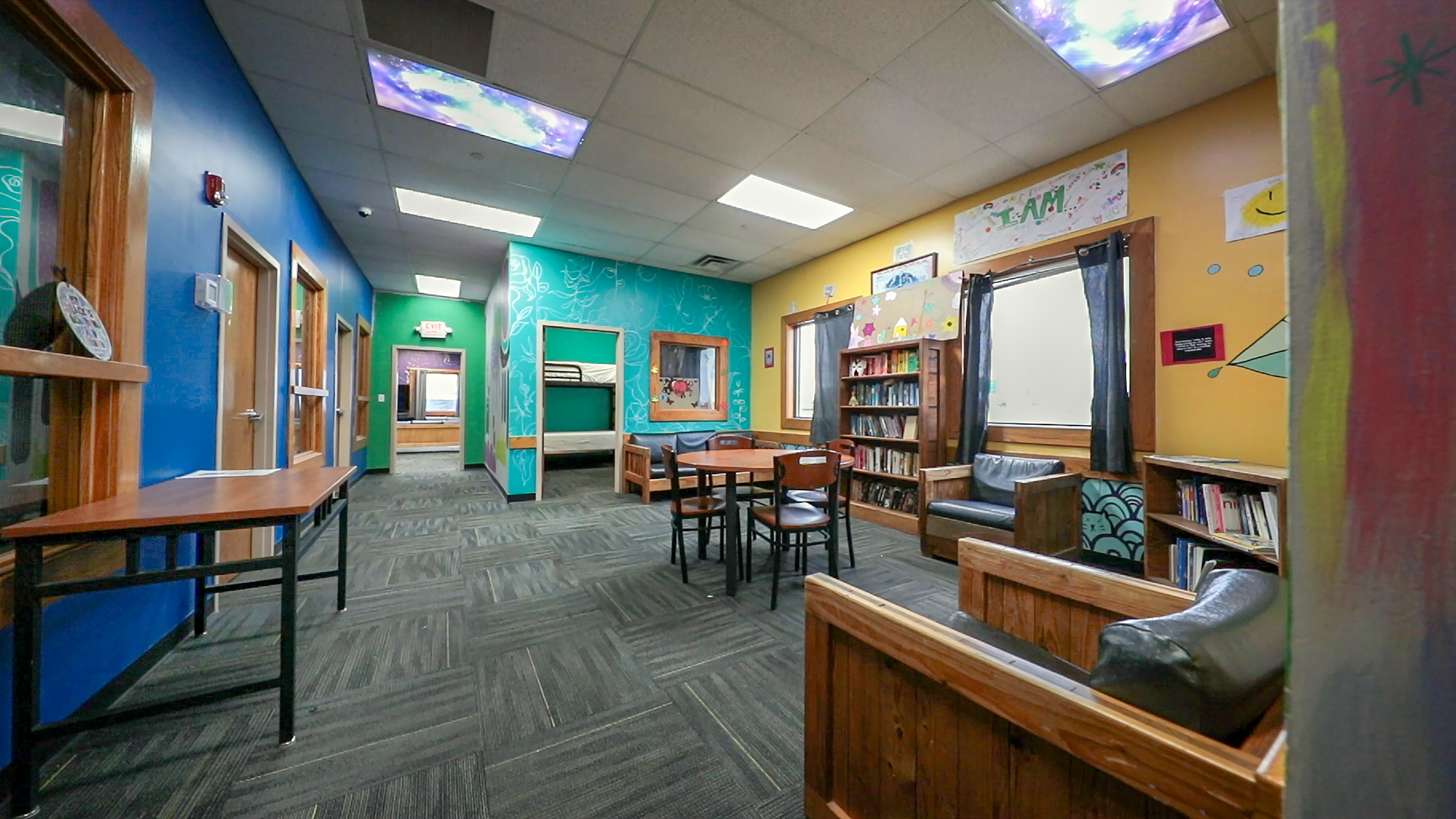 Interior of safe place services building