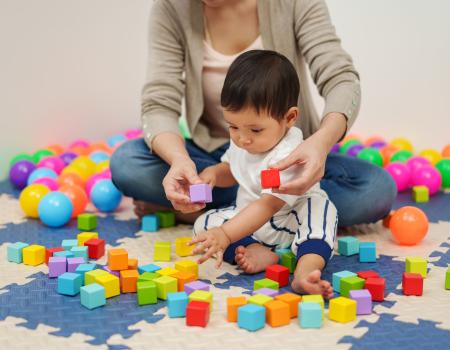 Baby with blocks Baby with blocks