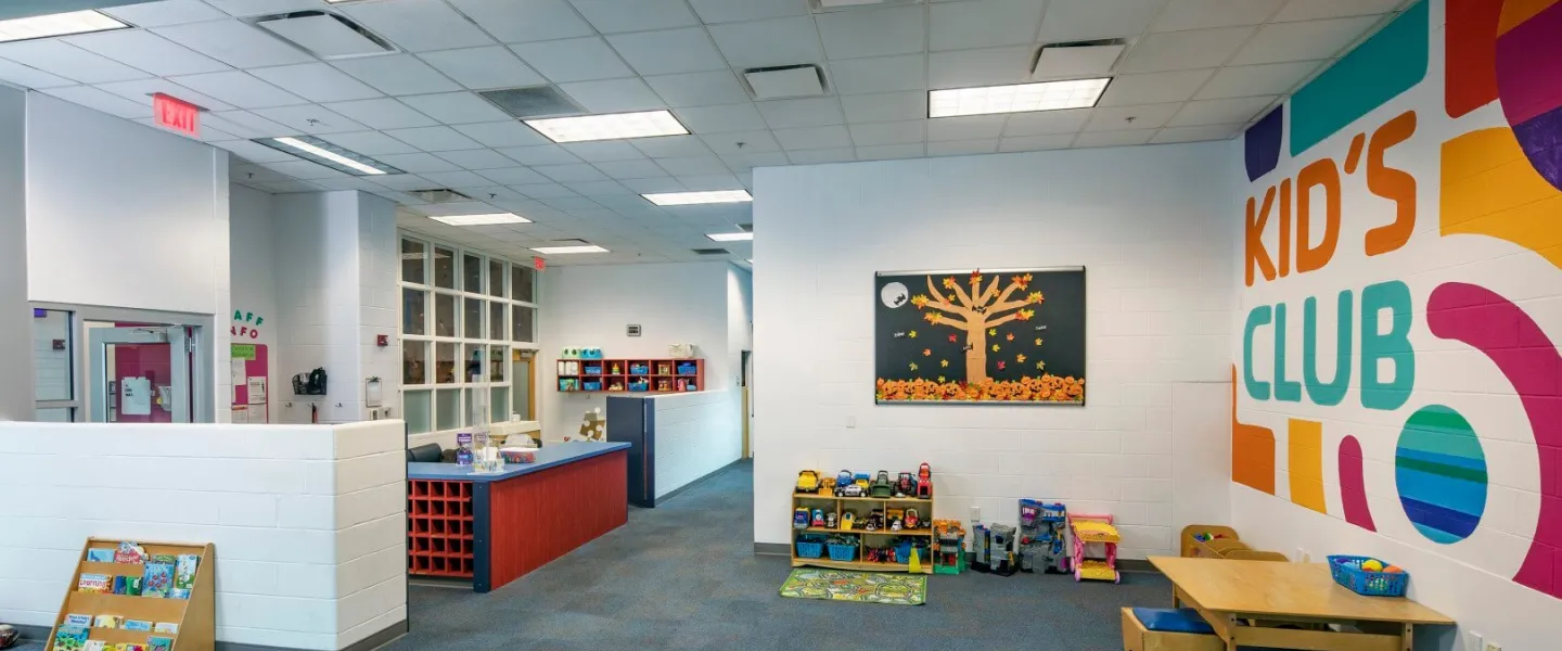 YMCA Louisville Floyd County branch kids play room