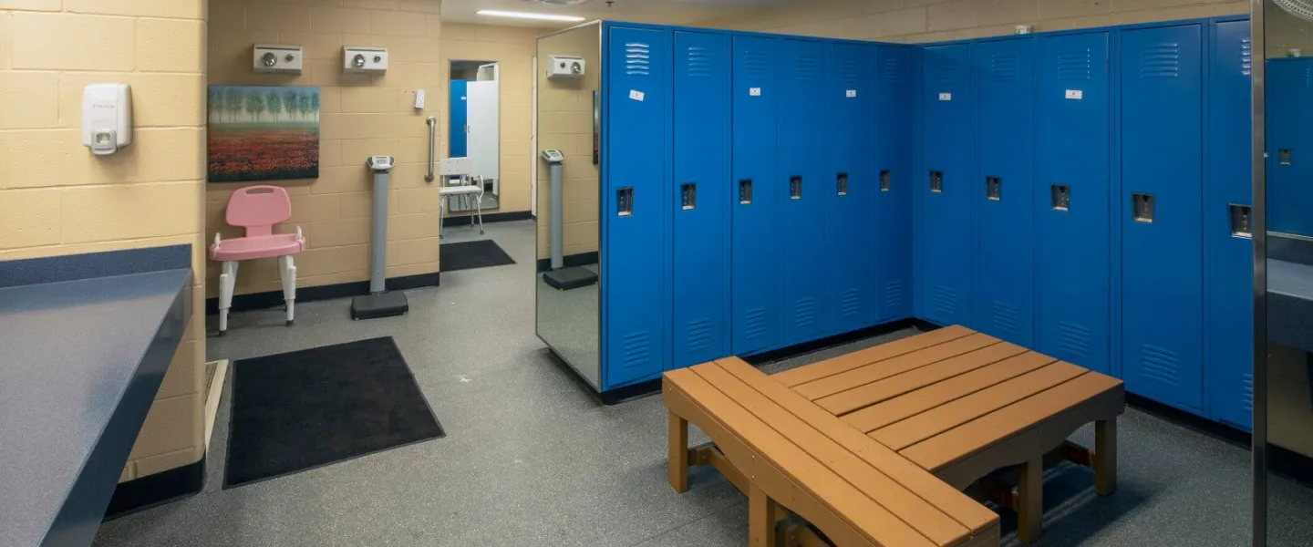 YMCA Louisville Southeast branch locker room