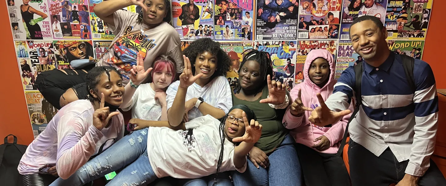 Teens together for a group picture