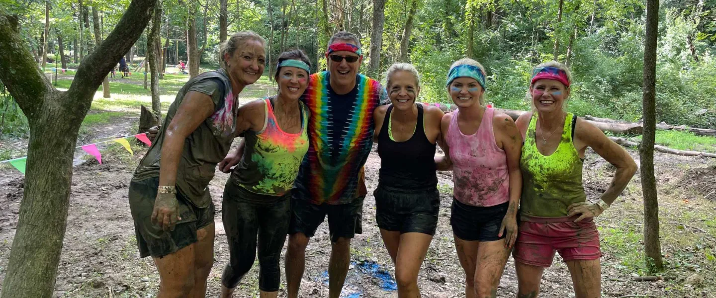 Group of adult volunteers at the YMCA Mud Run
