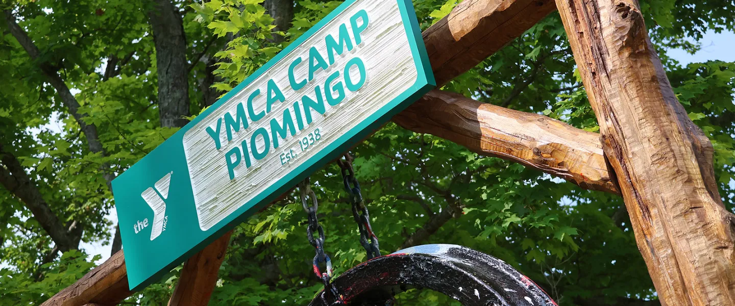Camp Piomingo entrance sign