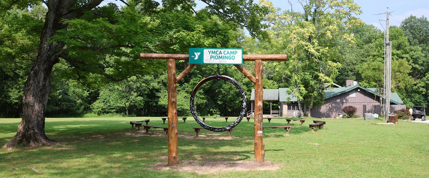 Camp Piomingo entrance sign