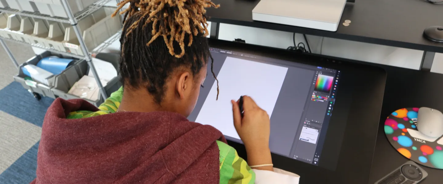 Young woman at Best Buy Teen Tech Center