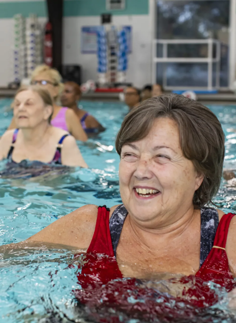 Aqua Aerobics Class with Seniors