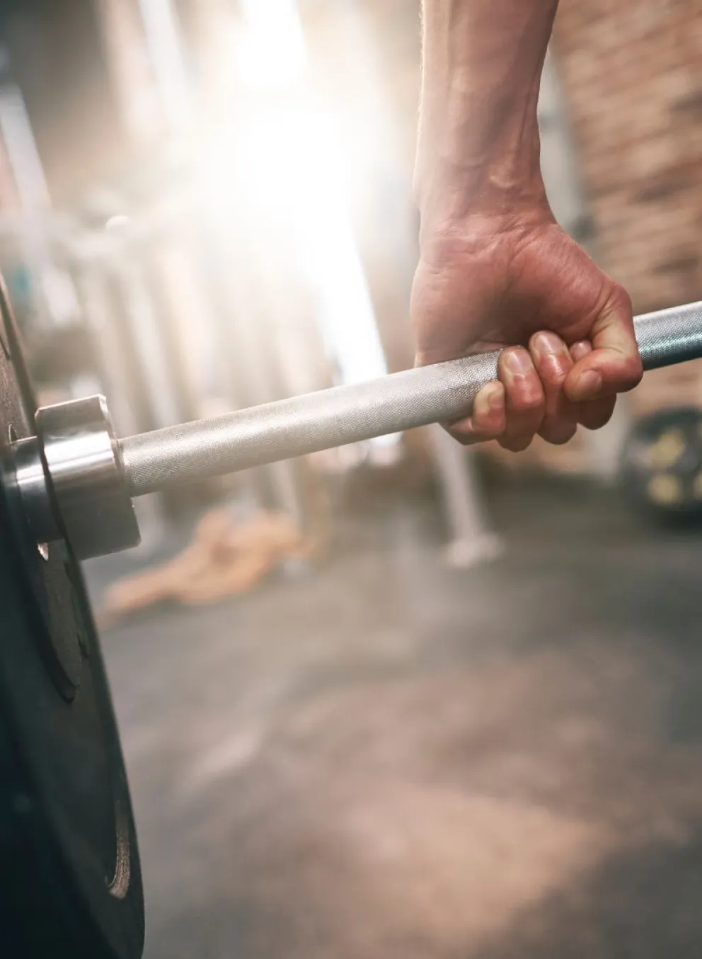Man holding a weight bar