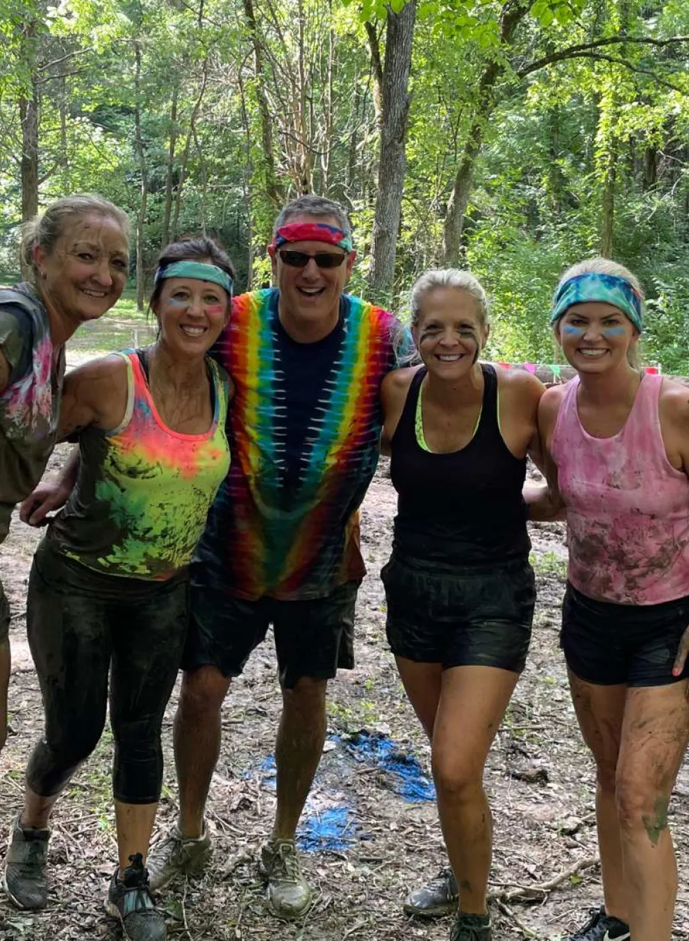 Group of adult volunteers at the YMCA Mud Run