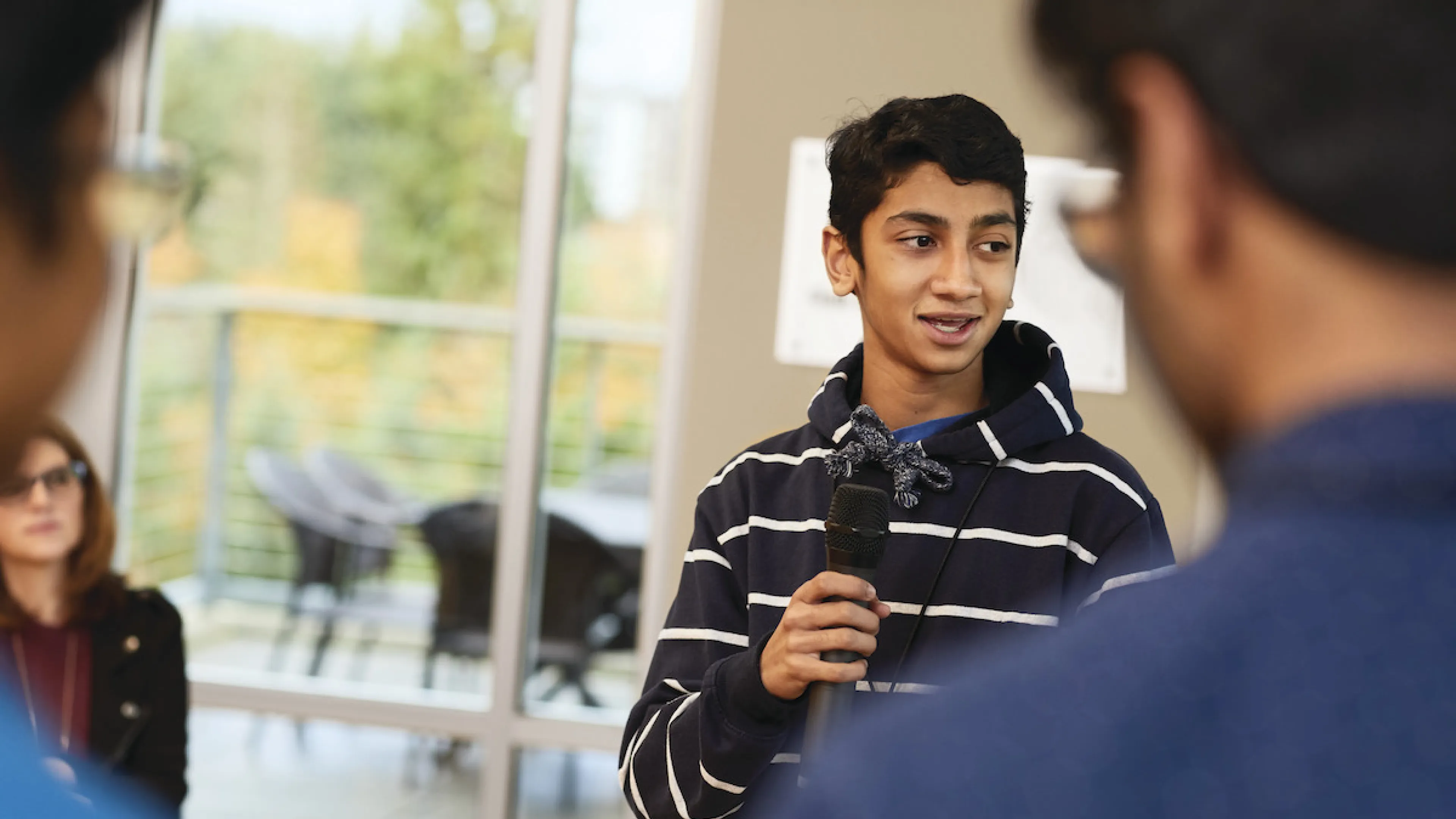 Kids practicing math at YMCA teen and youth program