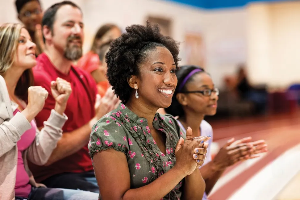 YMCA Louisville parents cheering at youth sports league